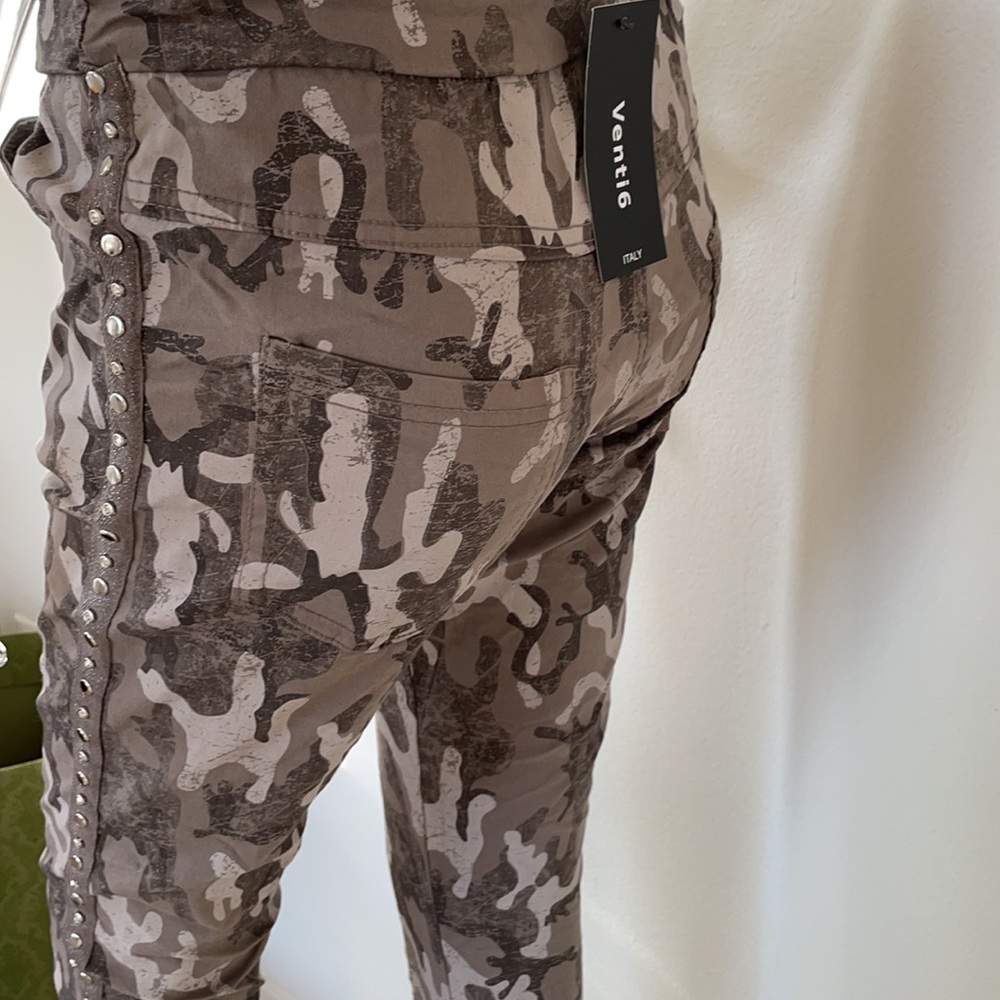 Mocha and black camouflage joggers